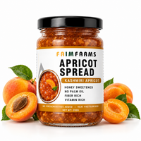Faim Farms Apricot Spread  200g | Kashmiri apricot Jam|Honey Sweetened | No Palm Oil| Vitamin Rich Healthy Fruit Spread for Bread, Toast, Roti & Pancakes