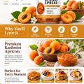 Faim Farms Apricot Spread  200g | Kashmiri apricot Jam|Honey Sweetened | No Palm Oil| Vitamin Rich Healthy Fruit Spread for Bread, Toast, Roti & Pancakes