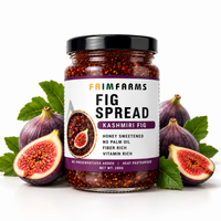 Faim Farms Fig Spread  200g | Kashmiri Fig Jam|Honey Sweetened | No Palm Oil| Vitamin Rich Healthy Fruit Spread for Bread, Toast, Roti & Pancakes